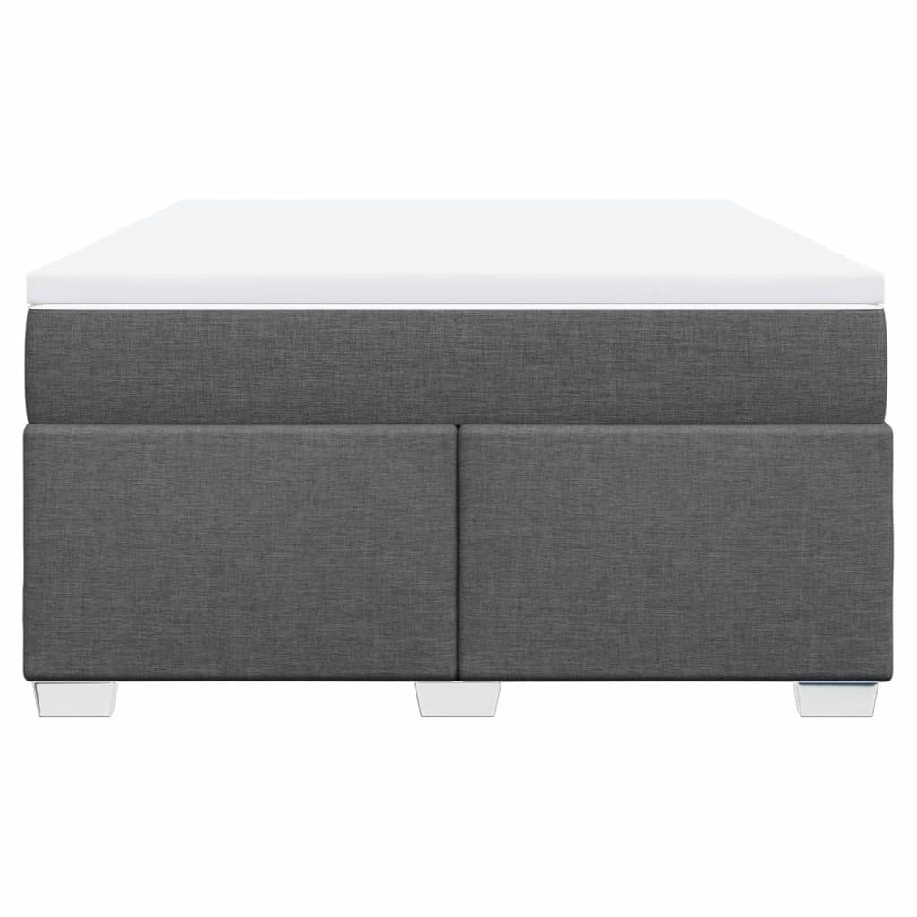 Boxspring met matras stof donkergrijs 140x190 cm is nu te koop bij PeponiXL, paradijselijk wonen!