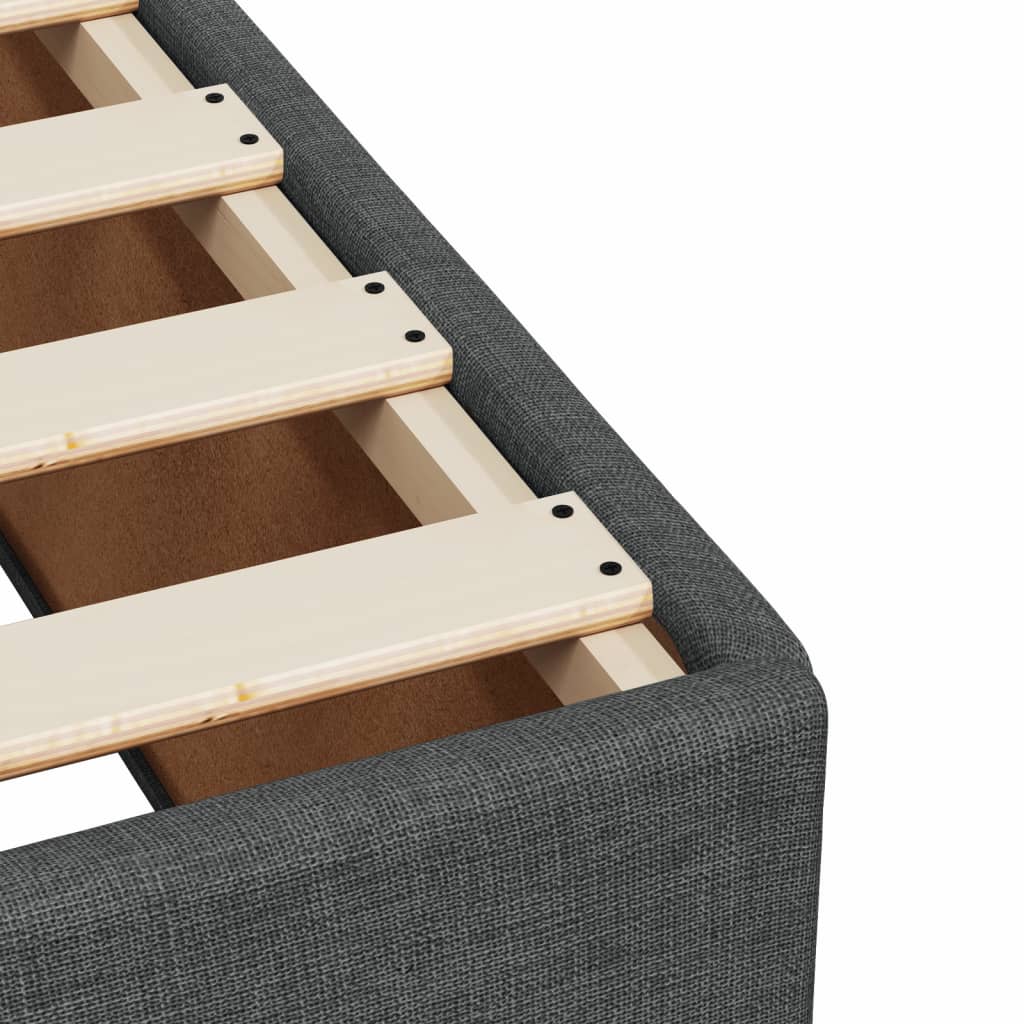 Boxspring met matras stof donkergrijs 140x190 cm is nu te koop bij PeponiXL, paradijselijk wonen!