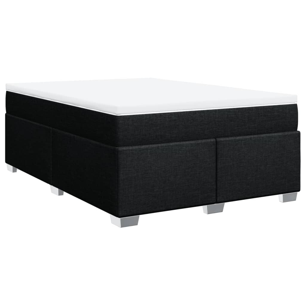 Boxspring met matras stof zwart 140x190 cm is nu te koop bij PeponiXL, paradijselijk wonen!