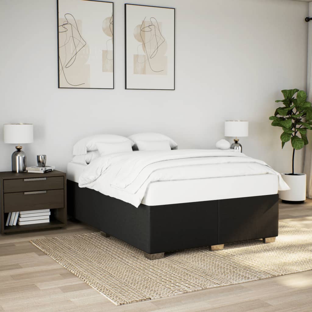 Boxspring met matras stof zwart 140x190 cm is nu te koop bij PeponiXL, paradijselijk wonen!
