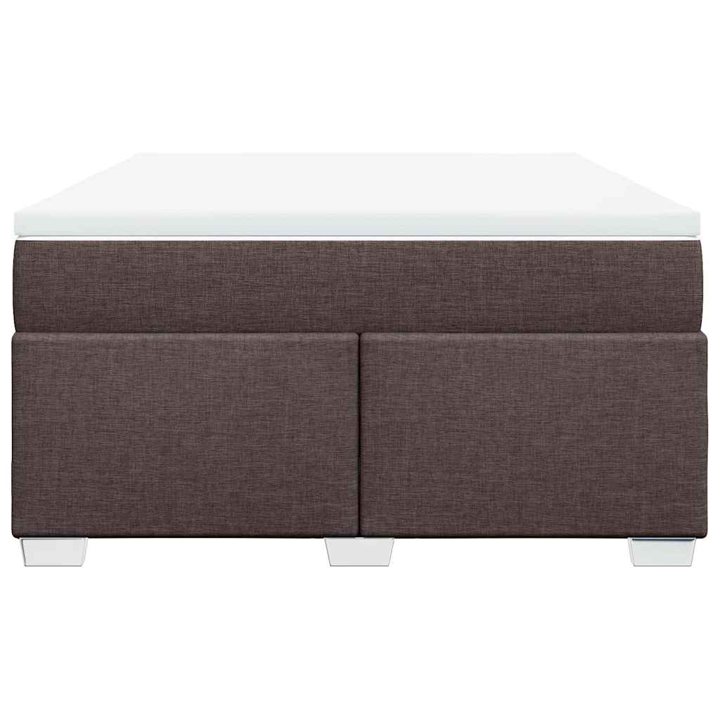 Boxspring met matras stof donkerbruin 140x190 cm is nu te koop bij PeponiXL, paradijselijk wonen!