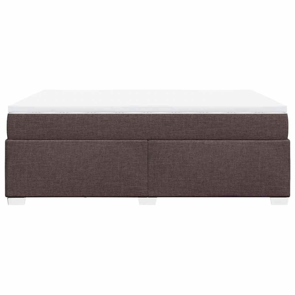 Boxspring met matras stof donkerbruin 140x190 cm is nu te koop bij PeponiXL, paradijselijk wonen!