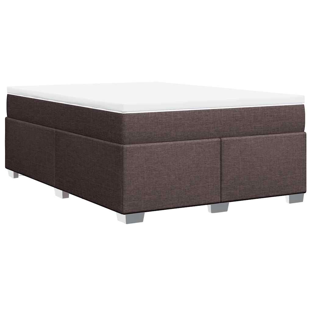 Boxspring met matras stof donkerbruin 140x190 cm is nu te koop bij PeponiXL, paradijselijk wonen!