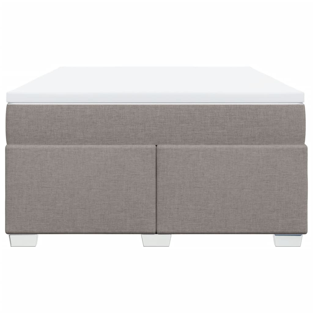 Boxspring met matras stof taupe 140x190 cm is nu te koop bij PeponiXL, paradijselijk wonen!