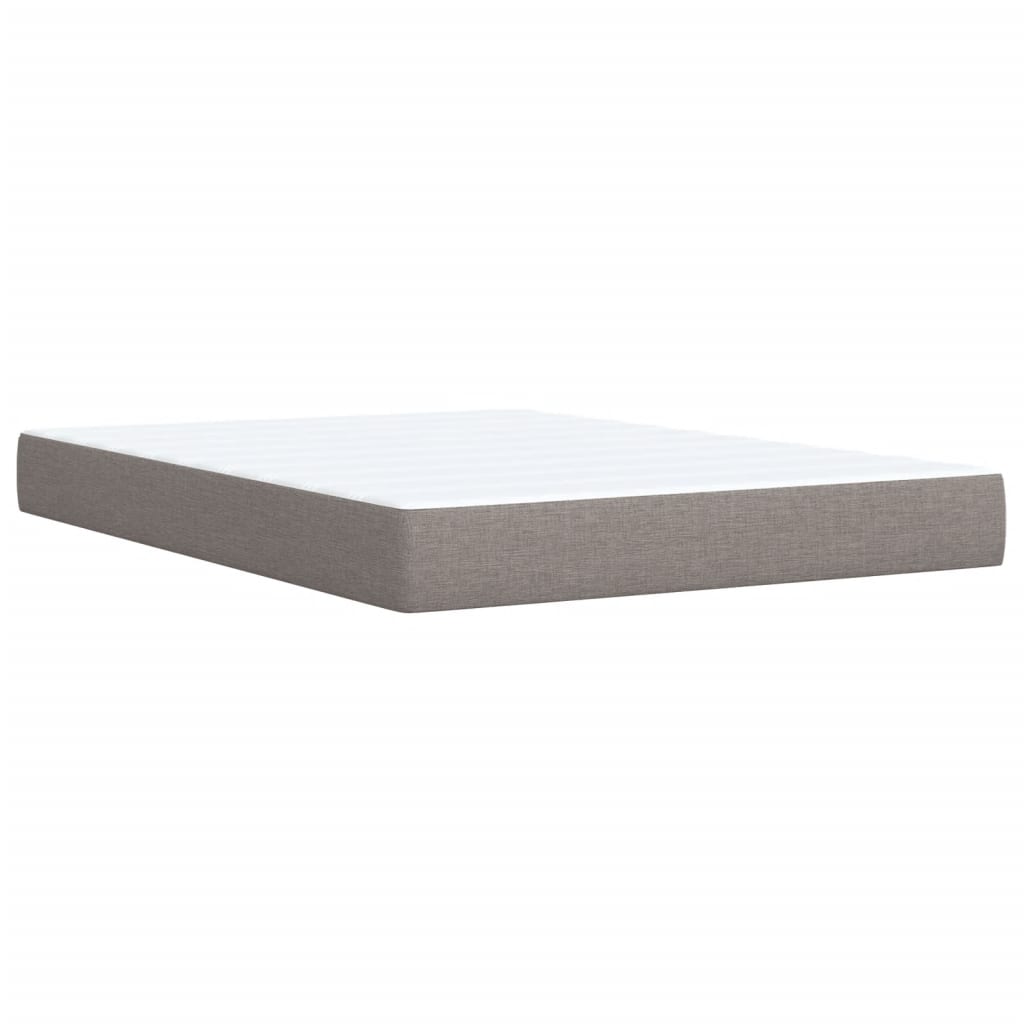 Boxspring met matras stof taupe 140x190 cm is nu te koop bij PeponiXL, paradijselijk wonen!