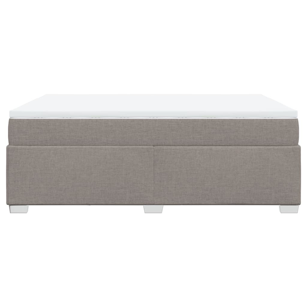 Boxspring met matras stof taupe 140x190 cm is nu te koop bij PeponiXL, paradijselijk wonen!
