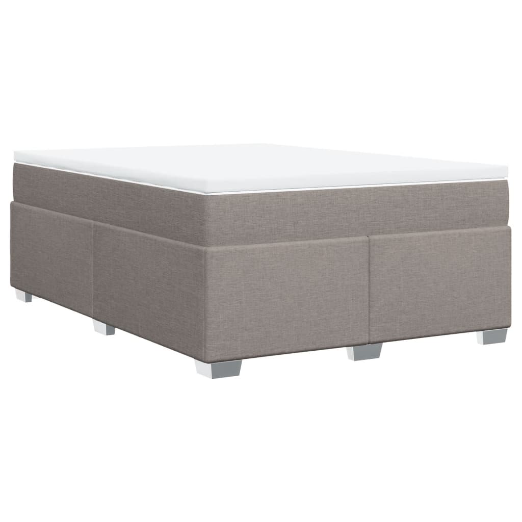 Boxspring met matras stof taupe 140x190 cm is nu te koop bij PeponiXL, paradijselijk wonen!