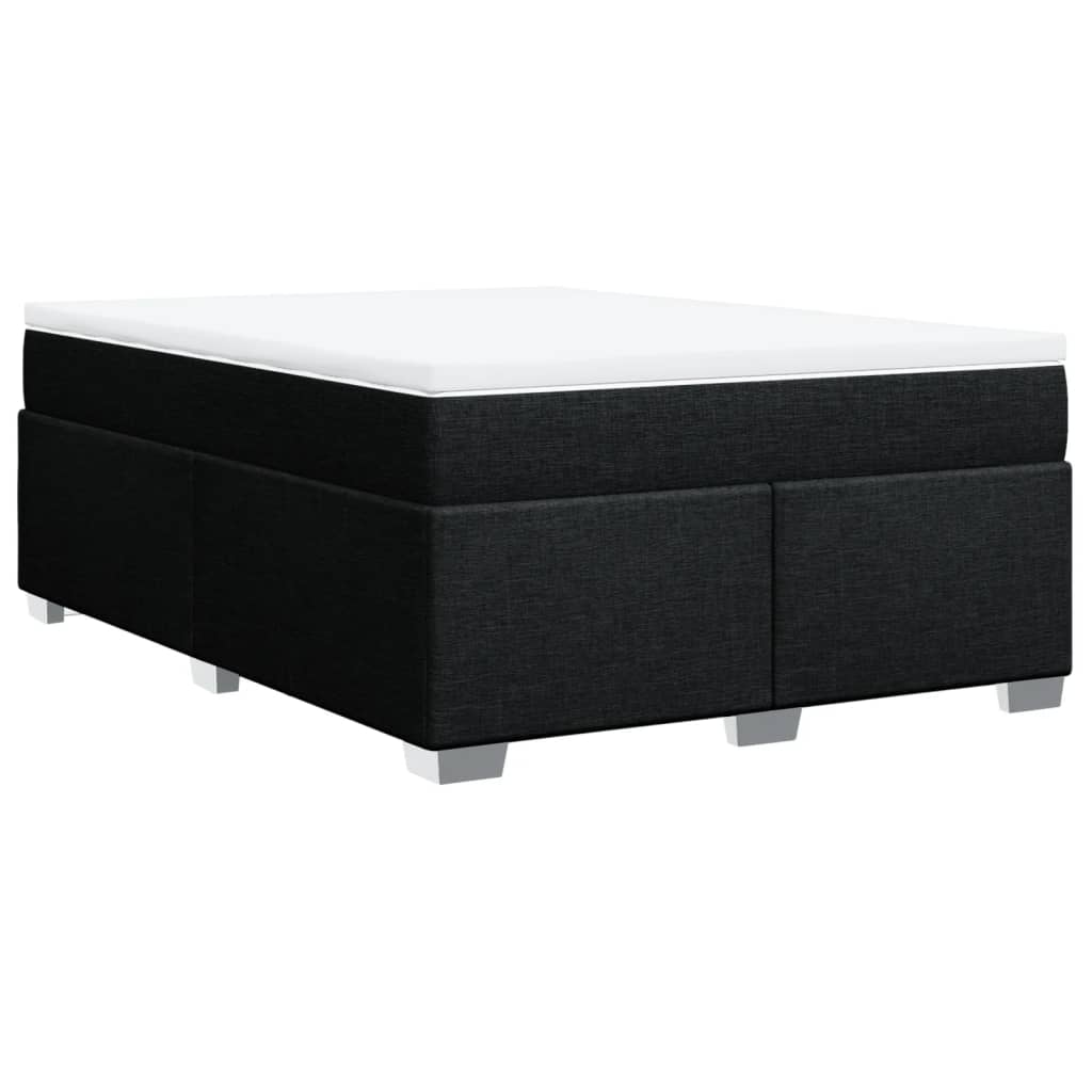 Boxspring met matras stof zwart 140x200 cm is nu te koop bij PeponiXL, paradijselijk wonen!