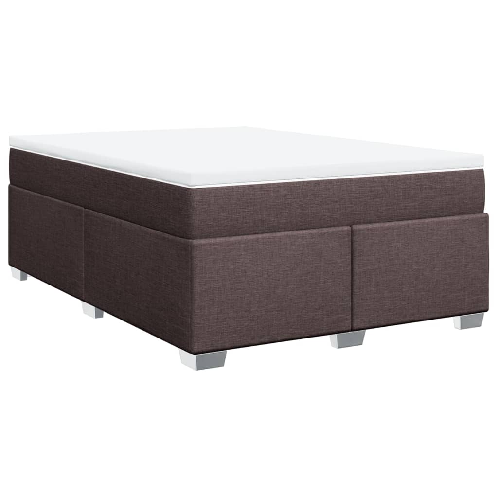 Boxspring met matras stof donkerbruin 140x200 cm is nu te koop bij PeponiXL, paradijselijk wonen!