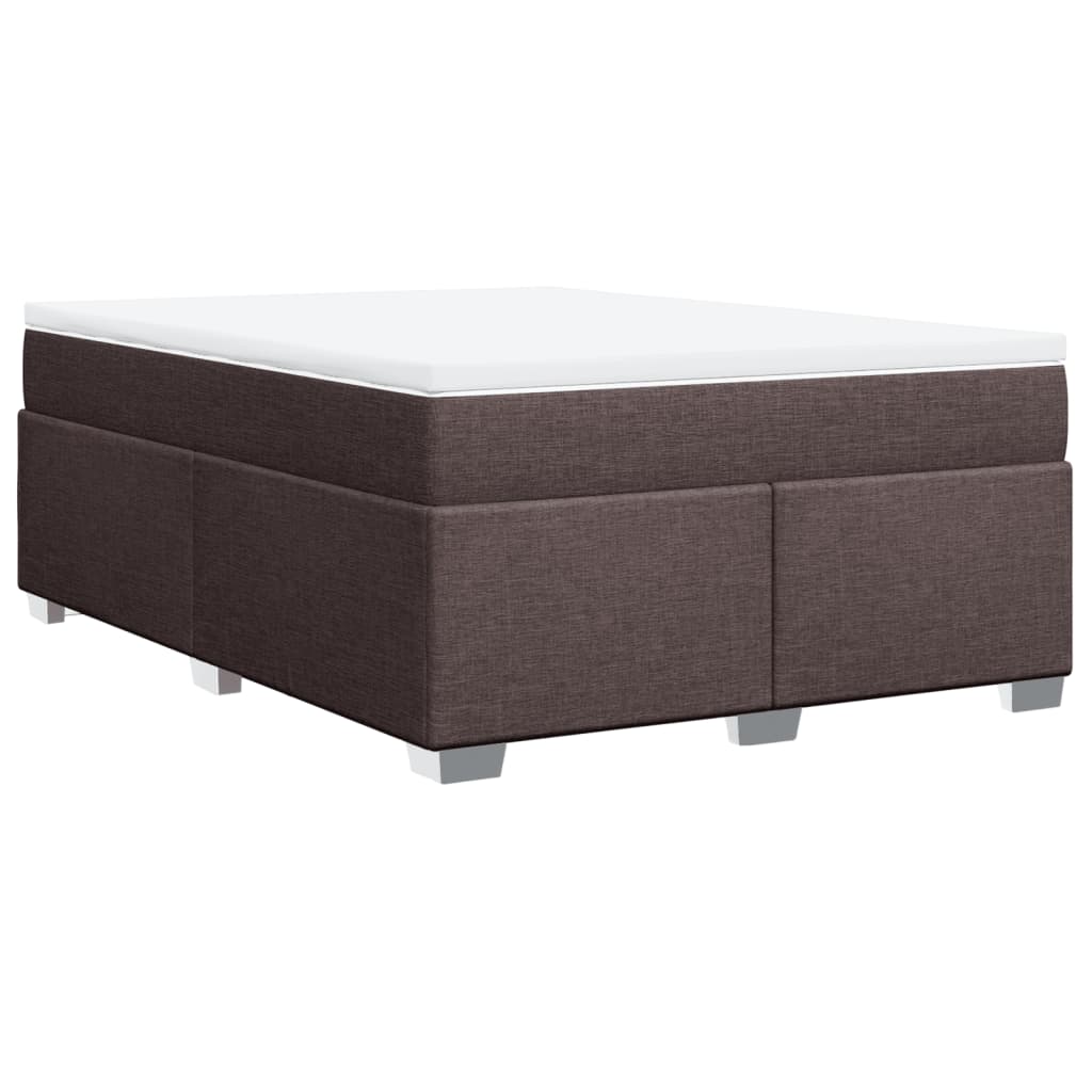 Boxspring met matras stof donkerbruin 140x200 cm is nu te koop bij PeponiXL, paradijselijk wonen!
