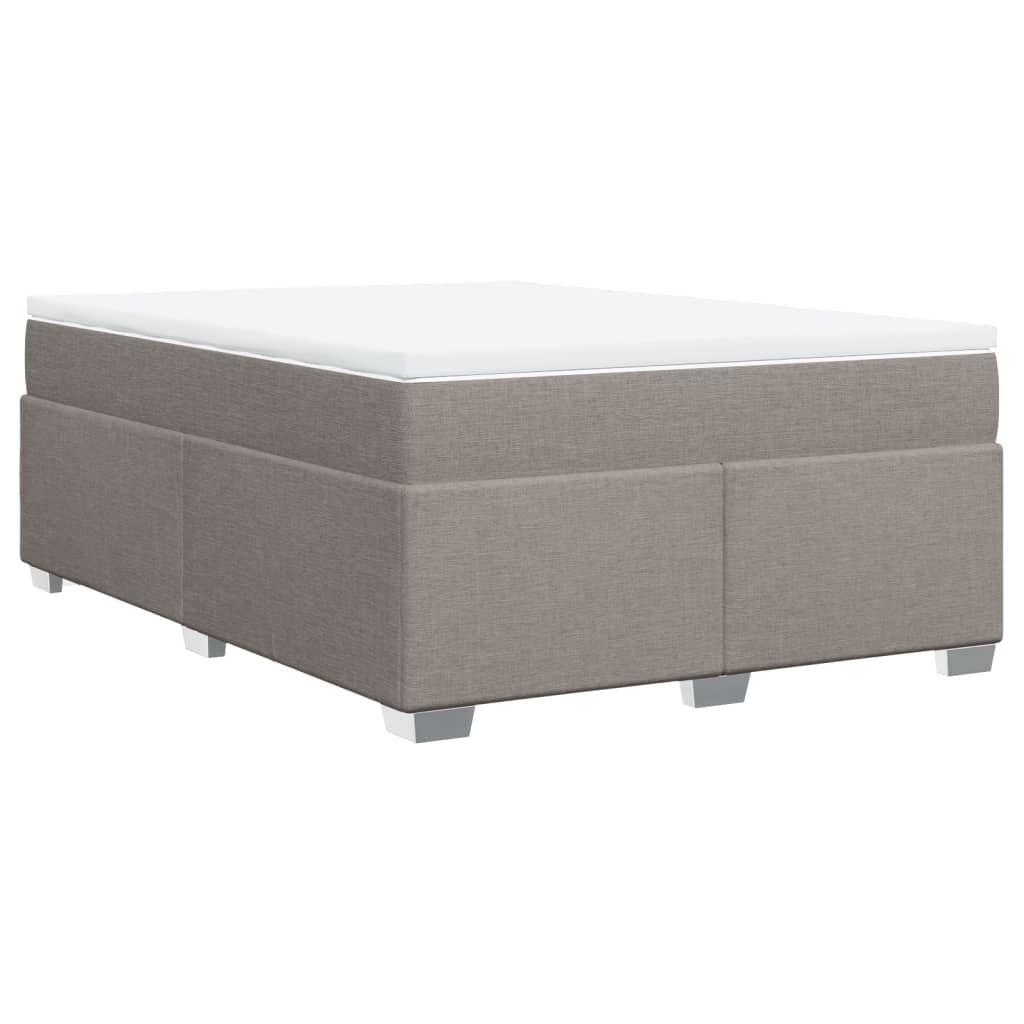 Boxspring met matras stof taupe 140x200 cm is nu te koop bij PeponiXL, paradijselijk wonen!