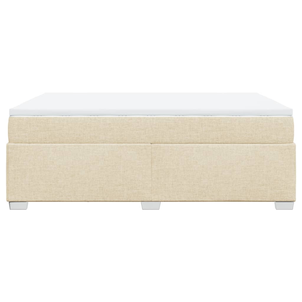 Boxspring met matras stof crèmekleurig 140x200 cm is nu te koop bij PeponiXL, paradijselijk wonen!