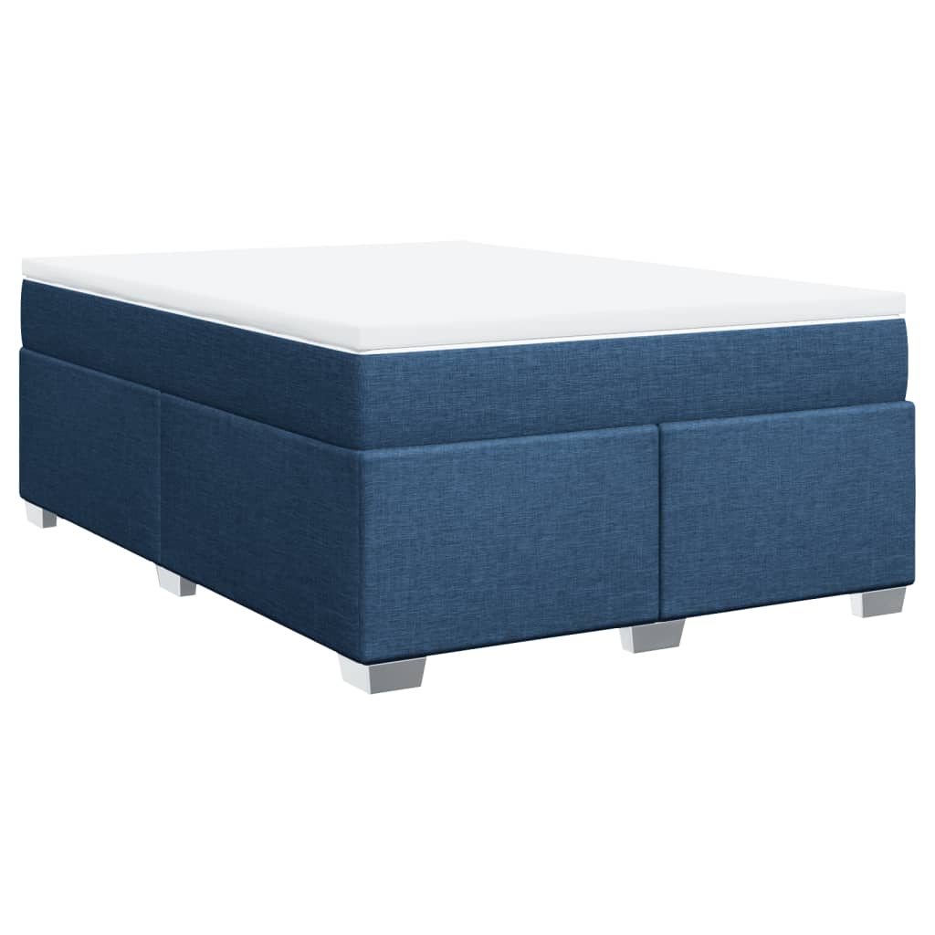 Boxspring met matras stof blauw 140x200 cm is nu te koop bij PeponiXL, paradijselijk wonen!