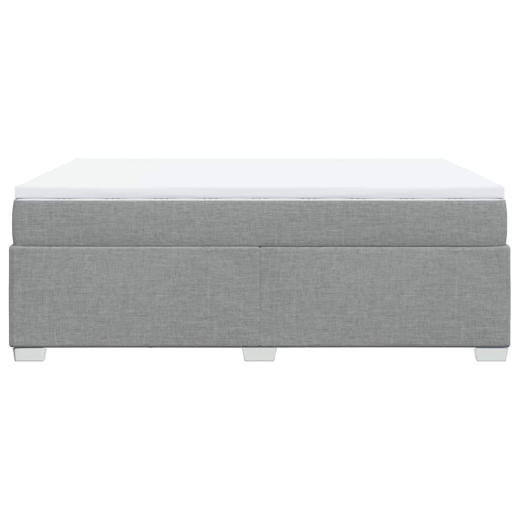 Boxspring met matras stof lichtgrijs 160x200 cm is nu te koop bij PeponiXL, paradijselijk wonen!
