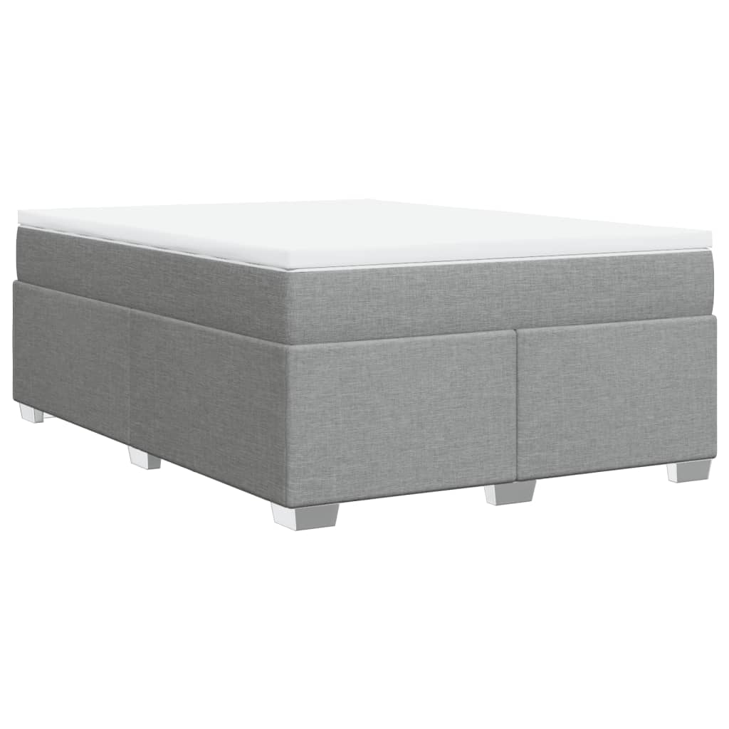 Boxspring met matras stof lichtgrijs 160x200 cm is nu te koop bij PeponiXL, paradijselijk wonen!