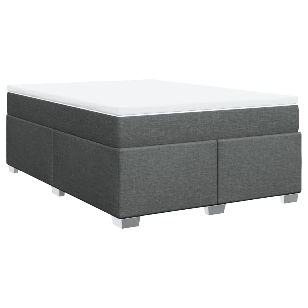 Boxspring met matras stof donkergrijs 160x200 cm is nu te koop bij PeponiXL, paradijselijk wonen!