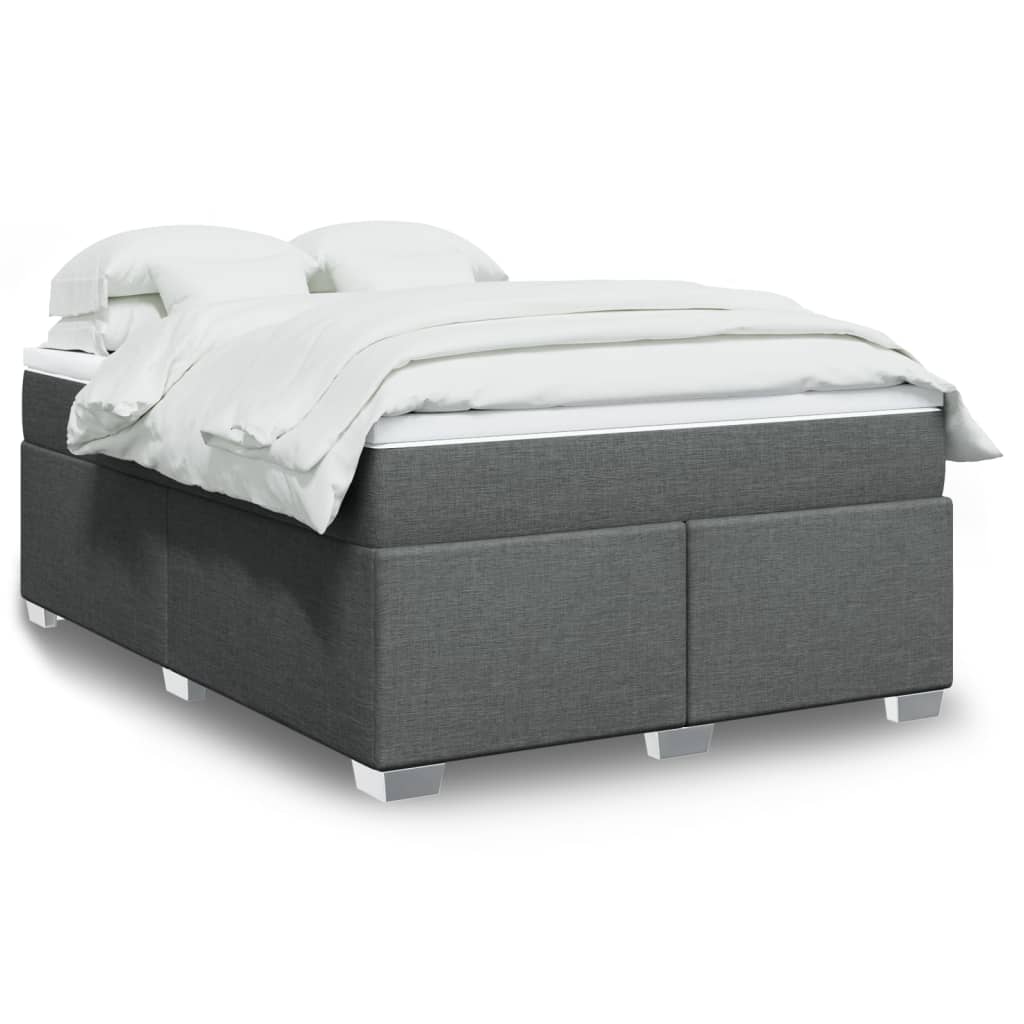 Boxspring met matras stof donkergrijs 160x200 cm is nu te koop bij PeponiXL, paradijselijk wonen!