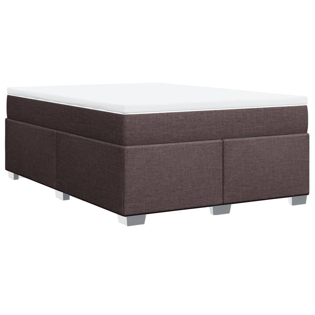 Boxspring met matras stof donkerbruin 160x200 cm is nu te koop bij PeponiXL, paradijselijk wonen!