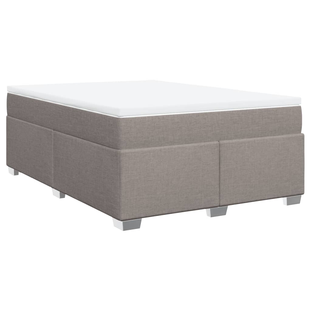 Boxspring met matras stof taupe 160x200 cm is nu te koop bij PeponiXL, paradijselijk wonen!