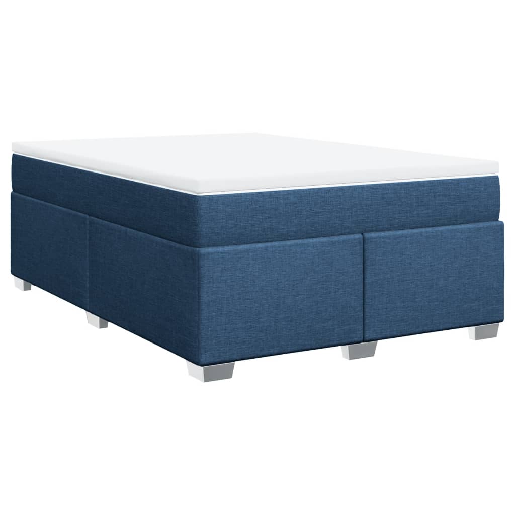 Boxspring met matras stof blauw 160x200 cm is nu te koop bij PeponiXL, paradijselijk wonen!