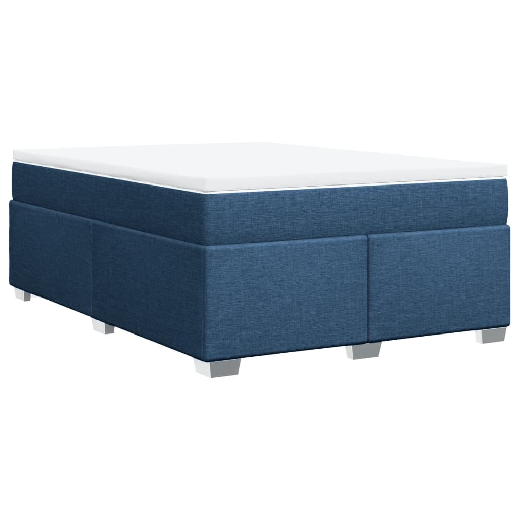Boxspring met matras stof blauw 160x200 cm is nu te koop bij PeponiXL, paradijselijk wonen!
