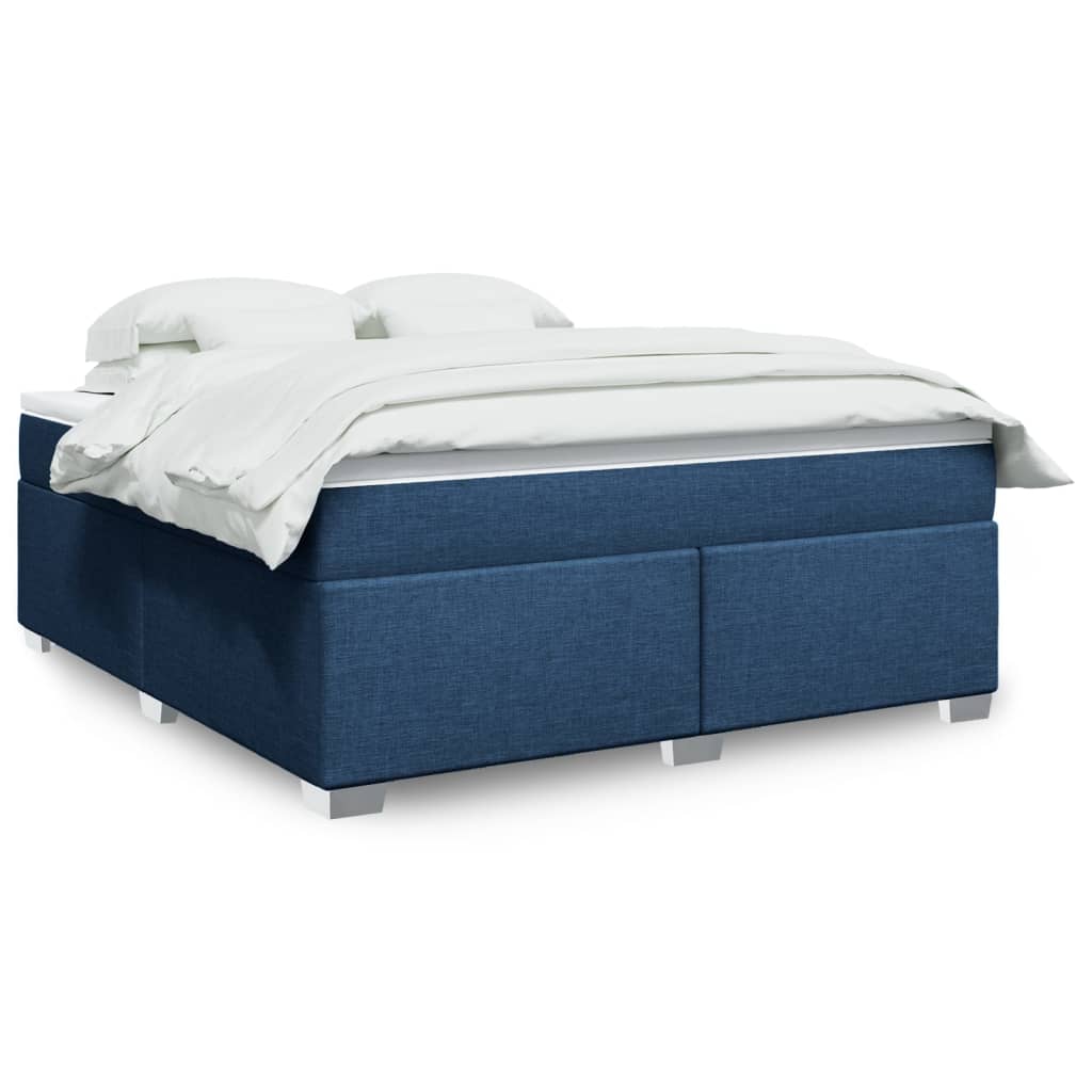 Boxspring met matras stof blauw 180x200 cm is nu te koop bij PeponiXL, paradijselijk wonen!