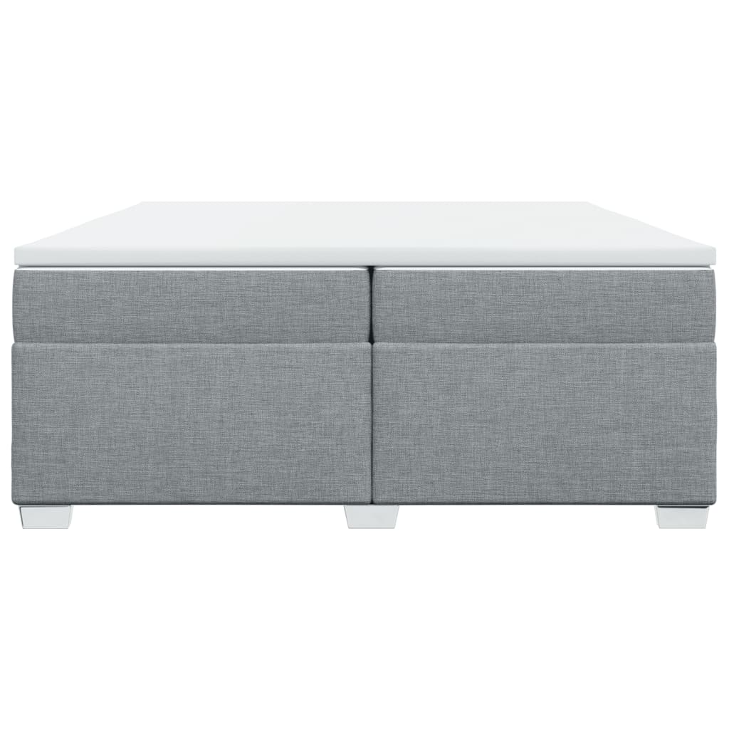 Boxspring met matras stof lichtgrijs 200x200 cm is nu te koop bij PeponiXL, paradijselijk wonen!