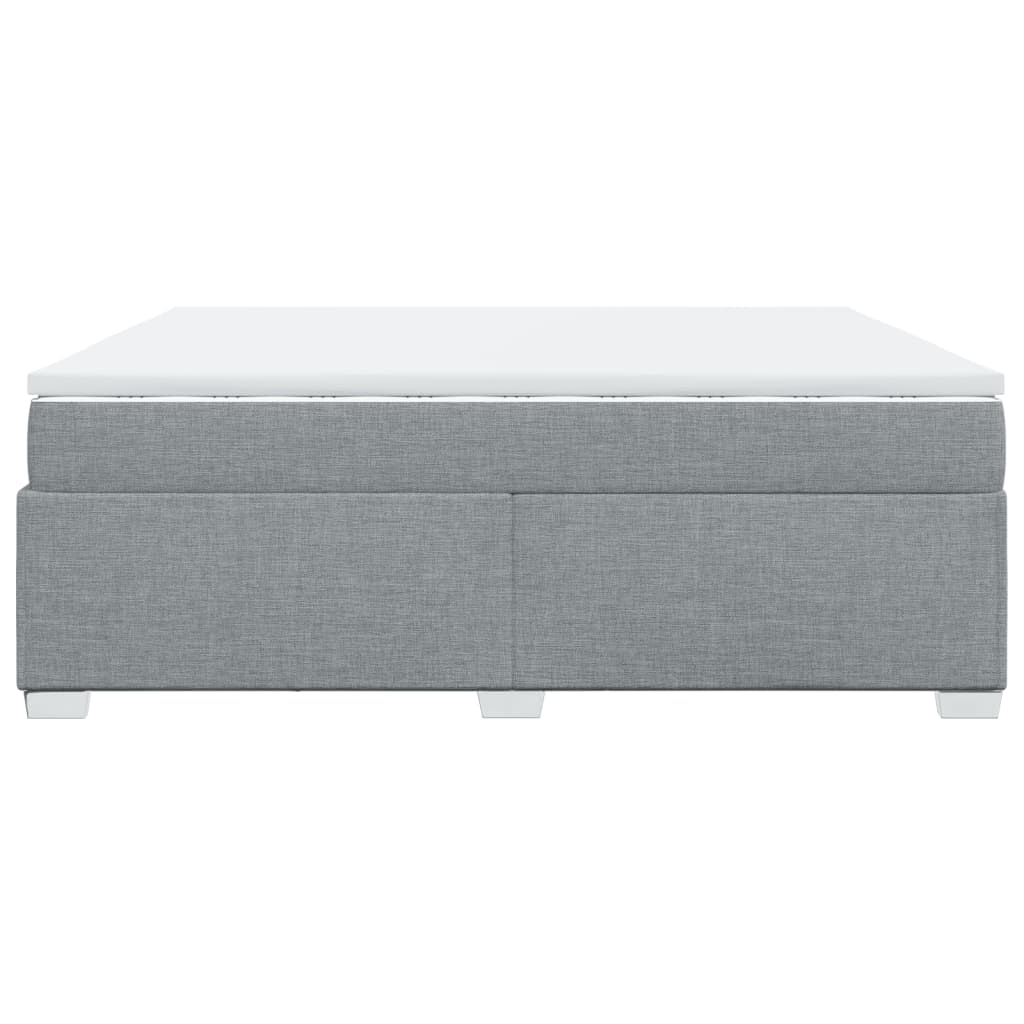 Boxspring met matras stof lichtgrijs 200x200 cm is nu te koop bij PeponiXL, paradijselijk wonen!