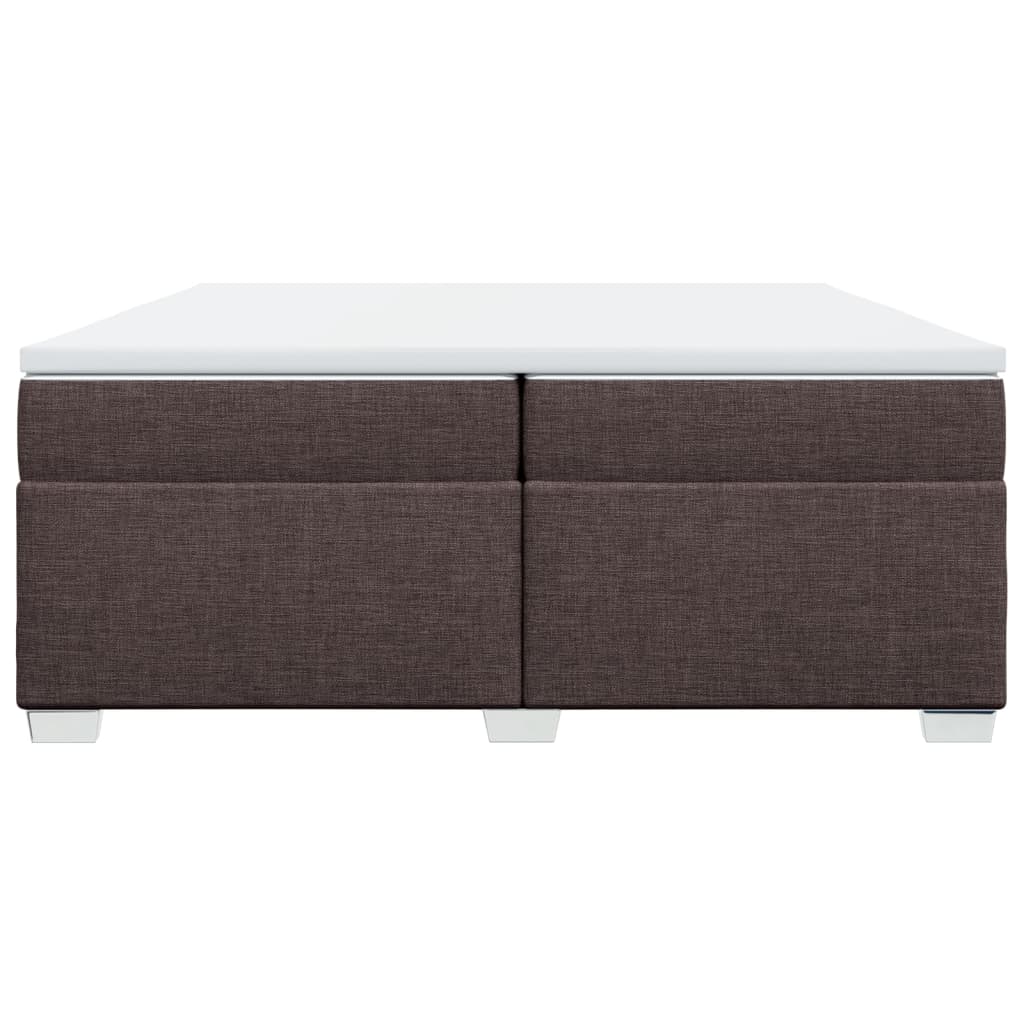 Boxspring met matras stof donkerbruin 200x200 cm is nu te koop bij PeponiXL, paradijselijk wonen!