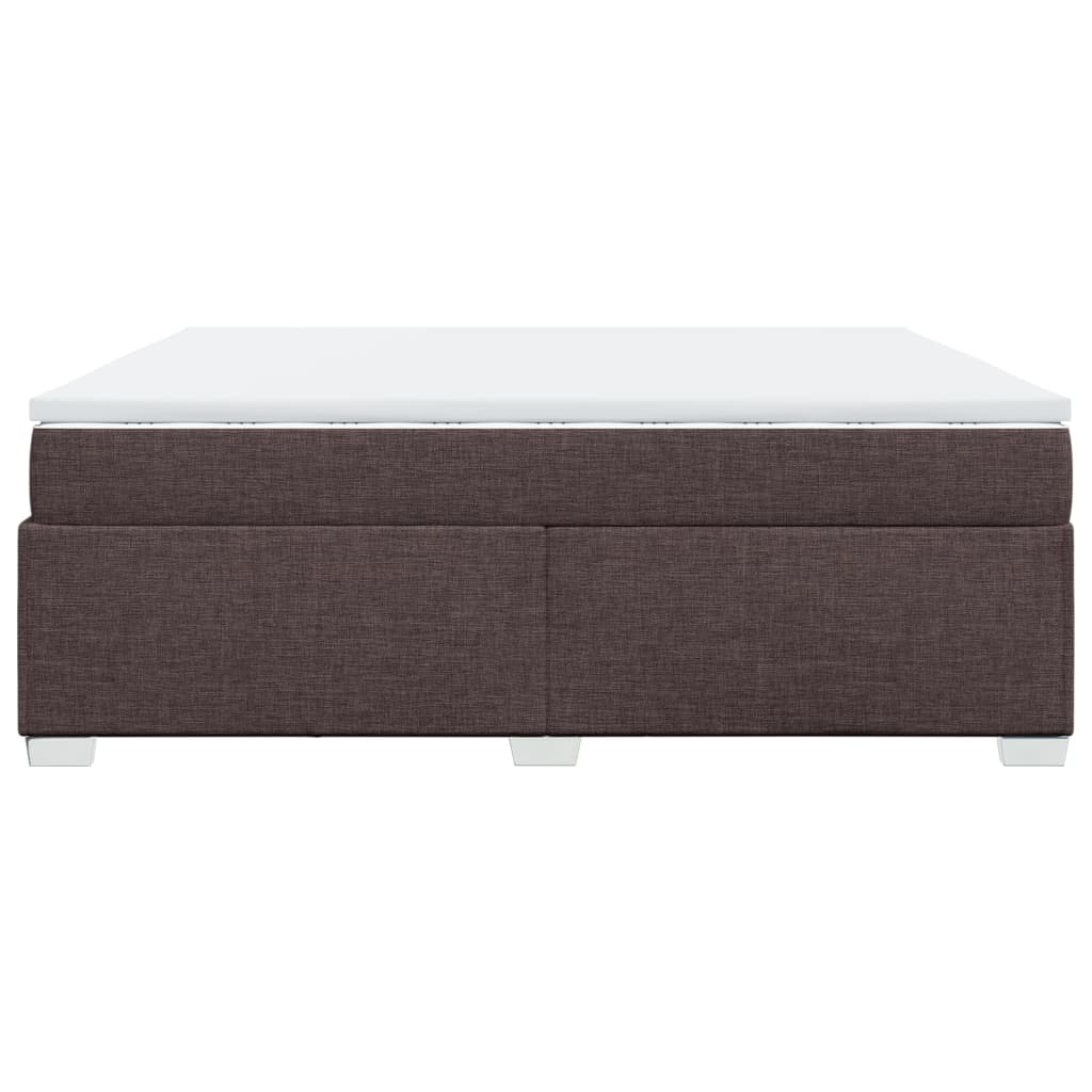 Boxspring met matras stof donkerbruin 200x200 cm is nu te koop bij PeponiXL, paradijselijk wonen!