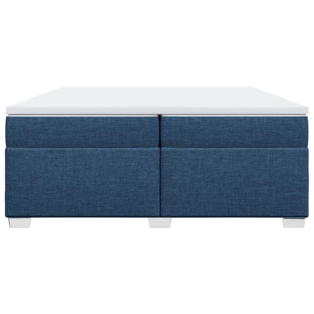 Boxspring met matras stof blauw 200x200 cm is nu te koop bij PeponiXL, paradijselijk wonen!