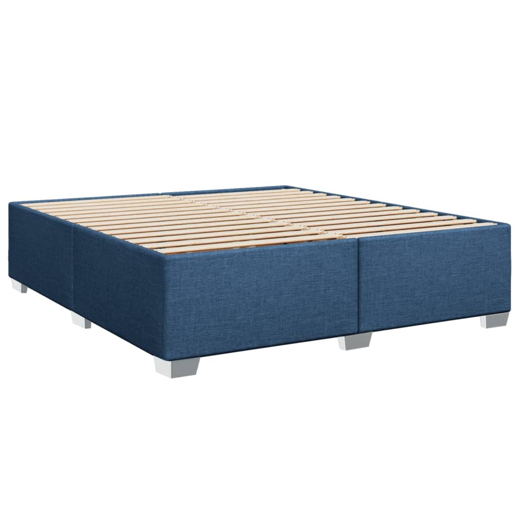 Boxspring met matras stof blauw 200x200 cm is nu te koop bij PeponiXL, paradijselijk wonen!