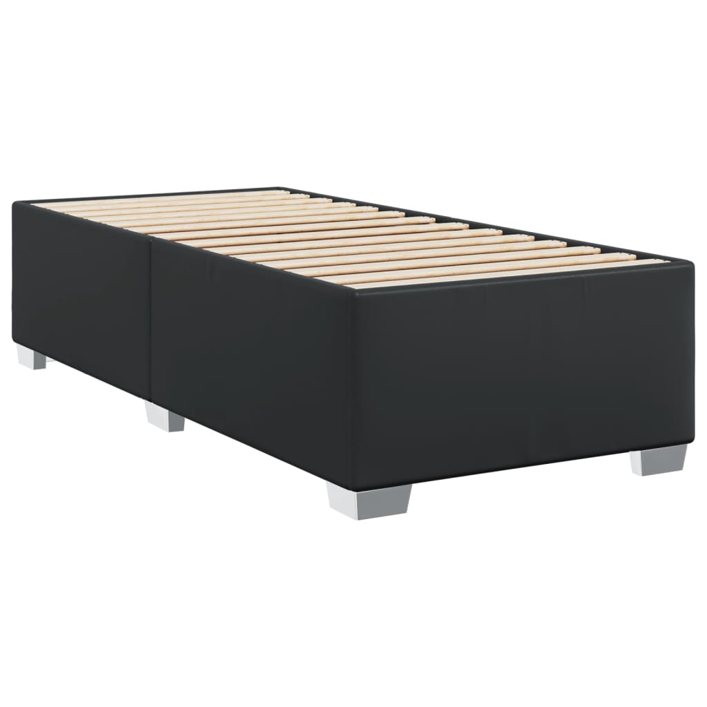 Boxspring met matras kunstleer zwart 80x200 cm is nu te koop bij PeponiXL, paradijselijk wonen!