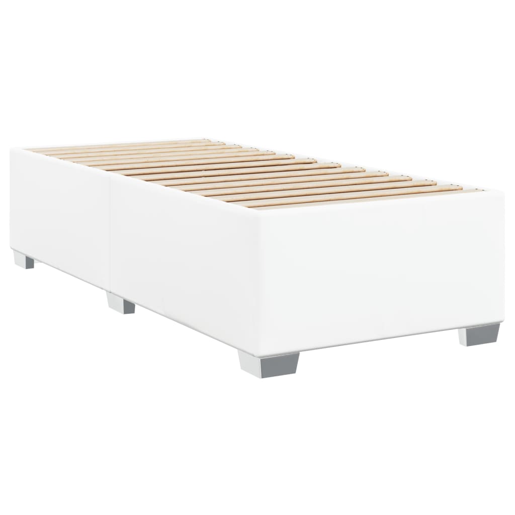 Boxspring met matras kunstleer wit 80x200 cm is nu te koop bij PeponiXL, paradijselijk wonen!