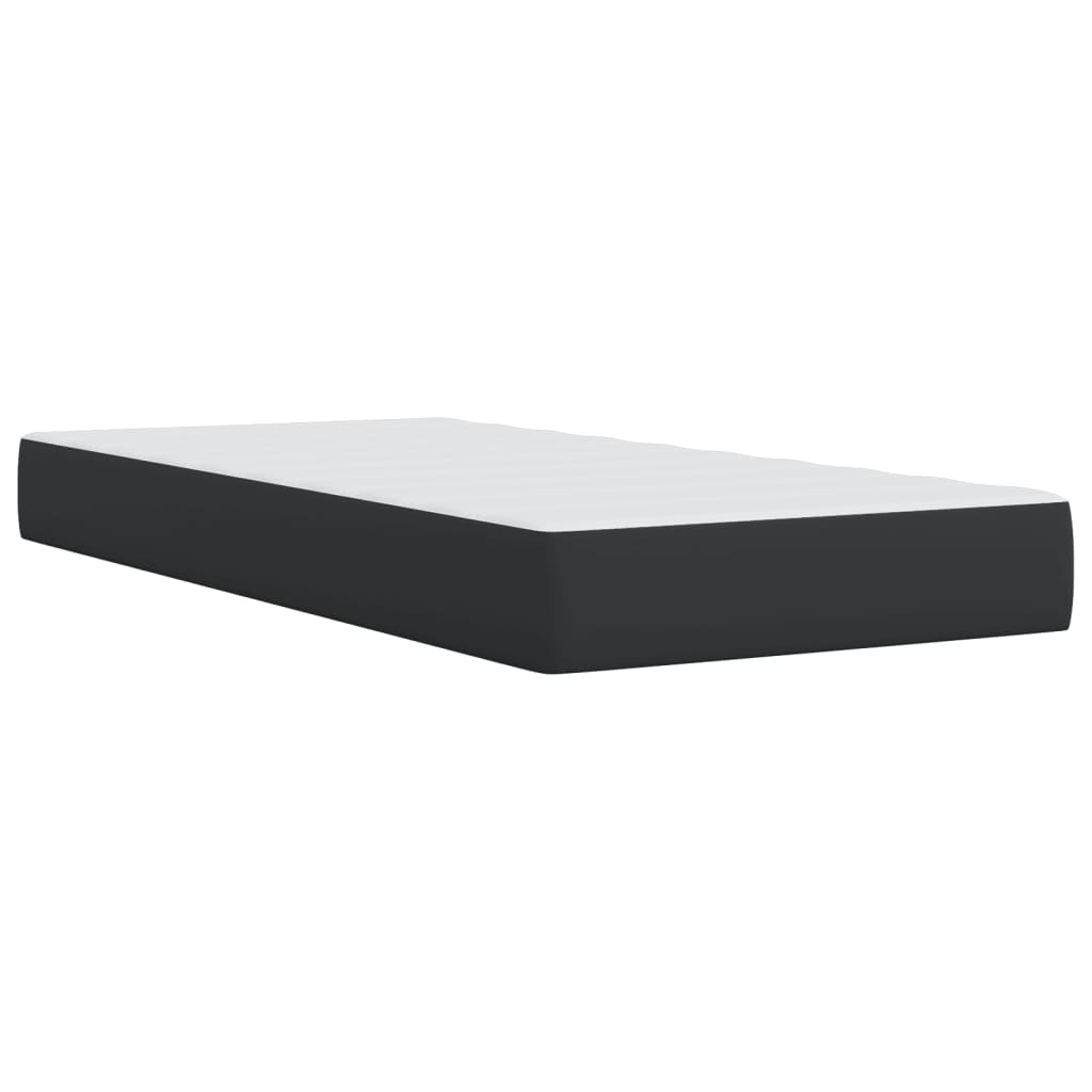 Boxspring met matras kunstleer zwart 90x190 cm is nu te koop bij PeponiXL, paradijselijk wonen!