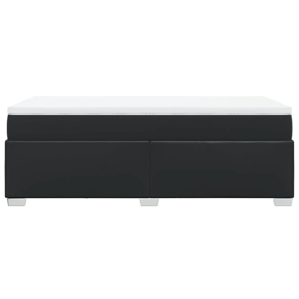 Boxspring met matras kunstleer zwart 90x190 cm is nu te koop bij PeponiXL, paradijselijk wonen!