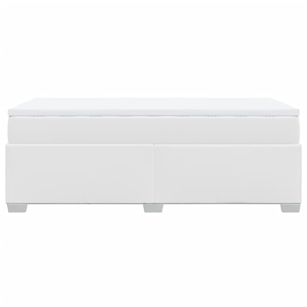 Boxspring met matras kunstleer wit 90x190 cm is nu te koop bij PeponiXL, paradijselijk wonen!