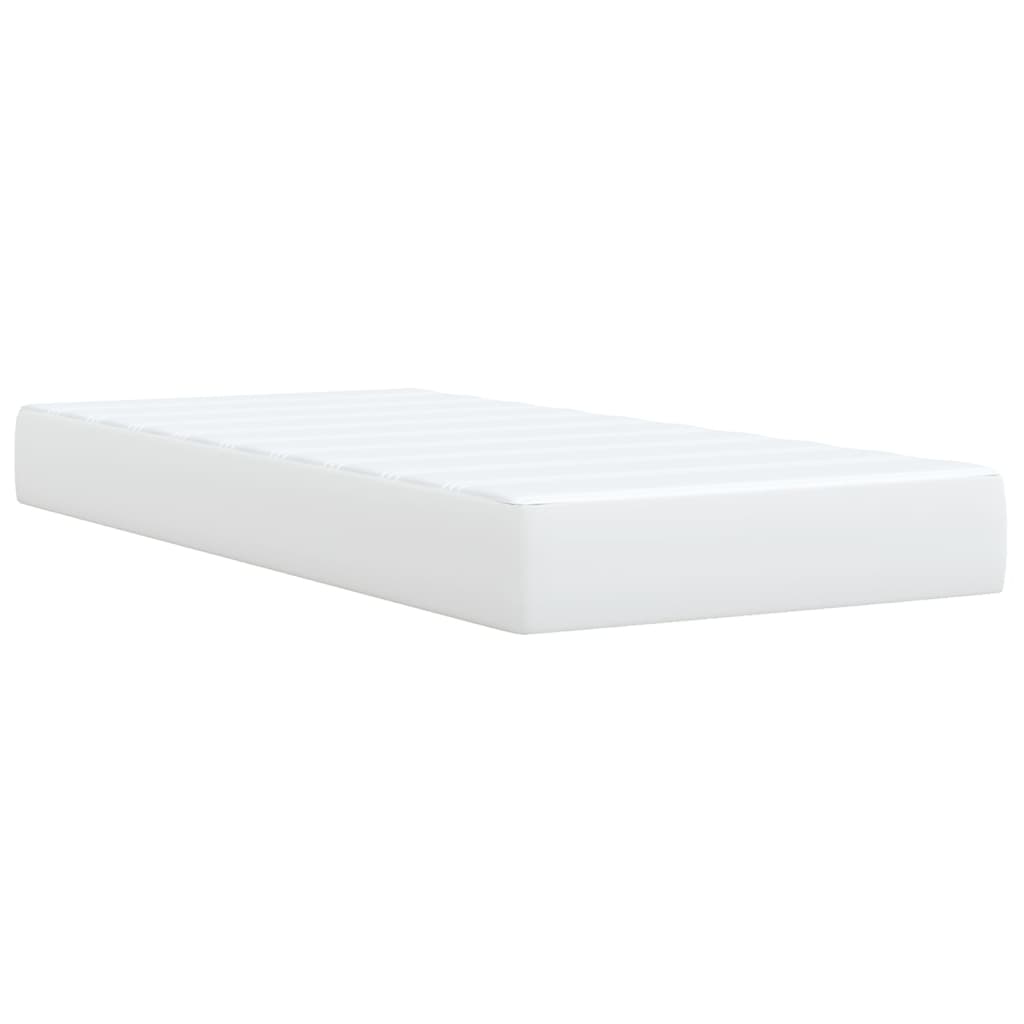Boxspring met matras kunstleer wit 90x200 cm is nu te koop bij PeponiXL, paradijselijk wonen!