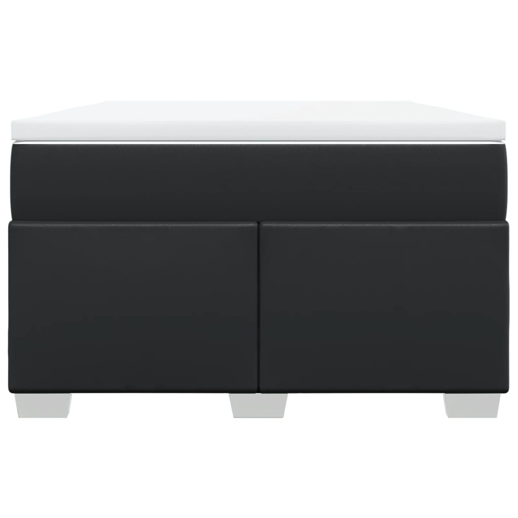 Boxspring met matras kunstleer zwart 120x190 cm is nu te koop bij PeponiXL, paradijselijk wonen!