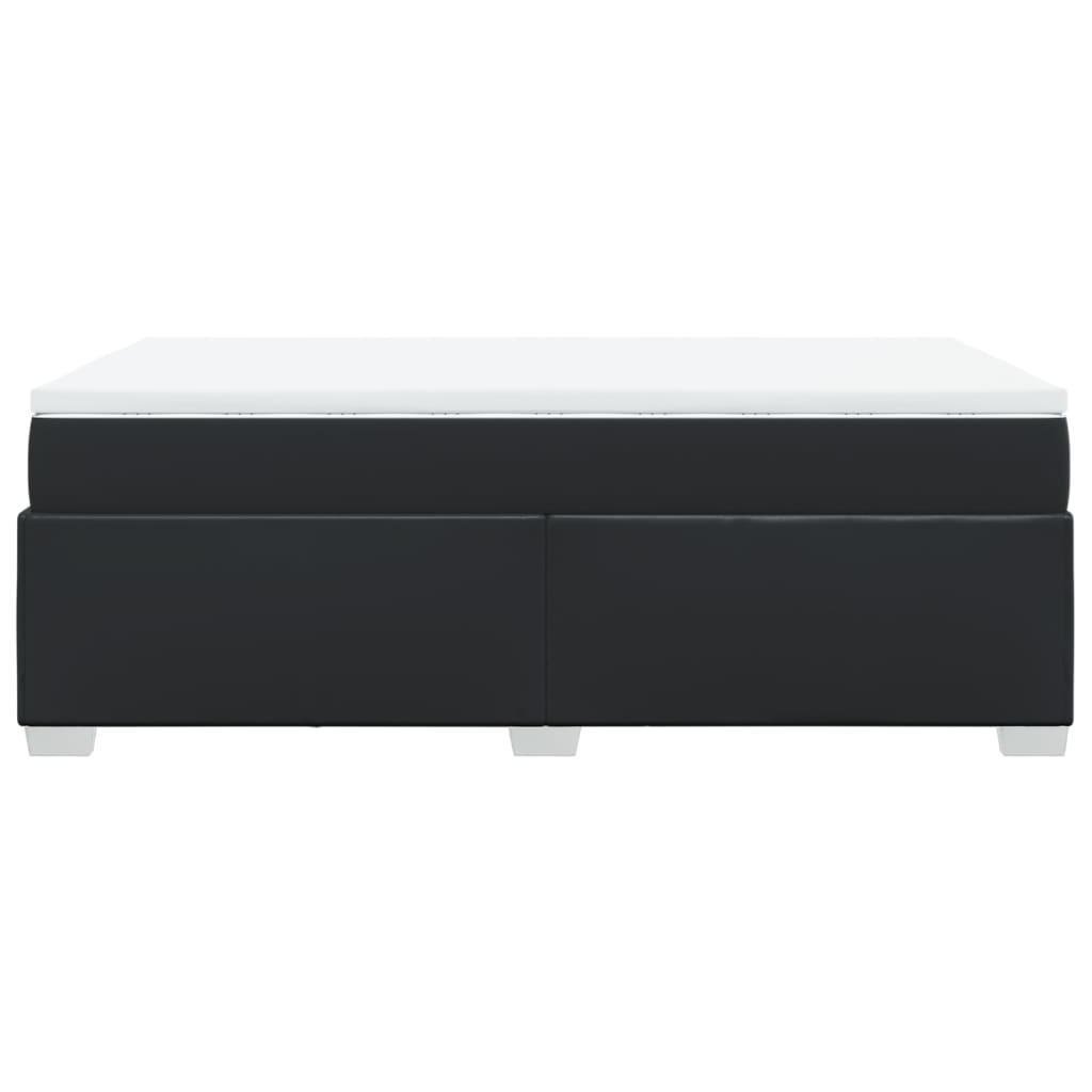 Boxspring met matras kunstleer zwart 120x190 cm is nu te koop bij PeponiXL, paradijselijk wonen!