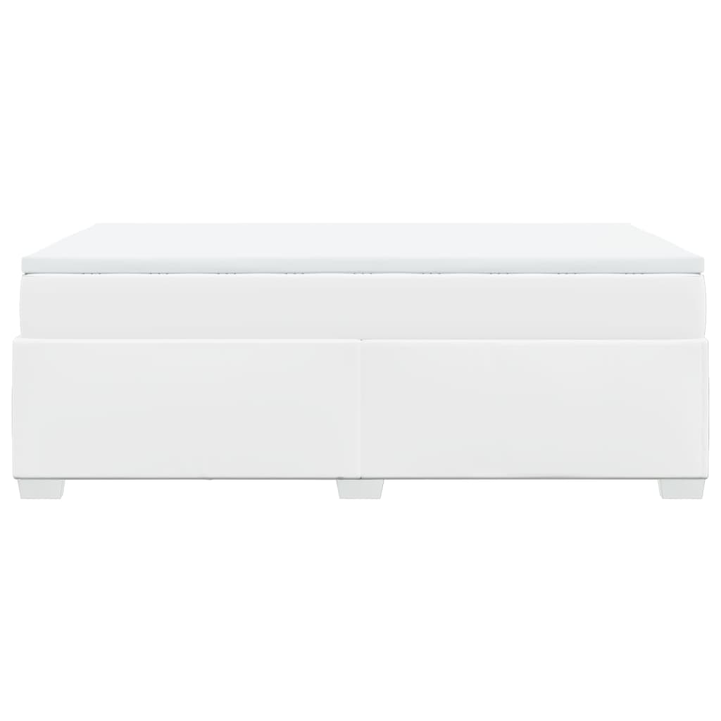 Boxspring met matras kunstleer wit 120x190 cm is nu te koop bij PeponiXL, paradijselijk wonen!