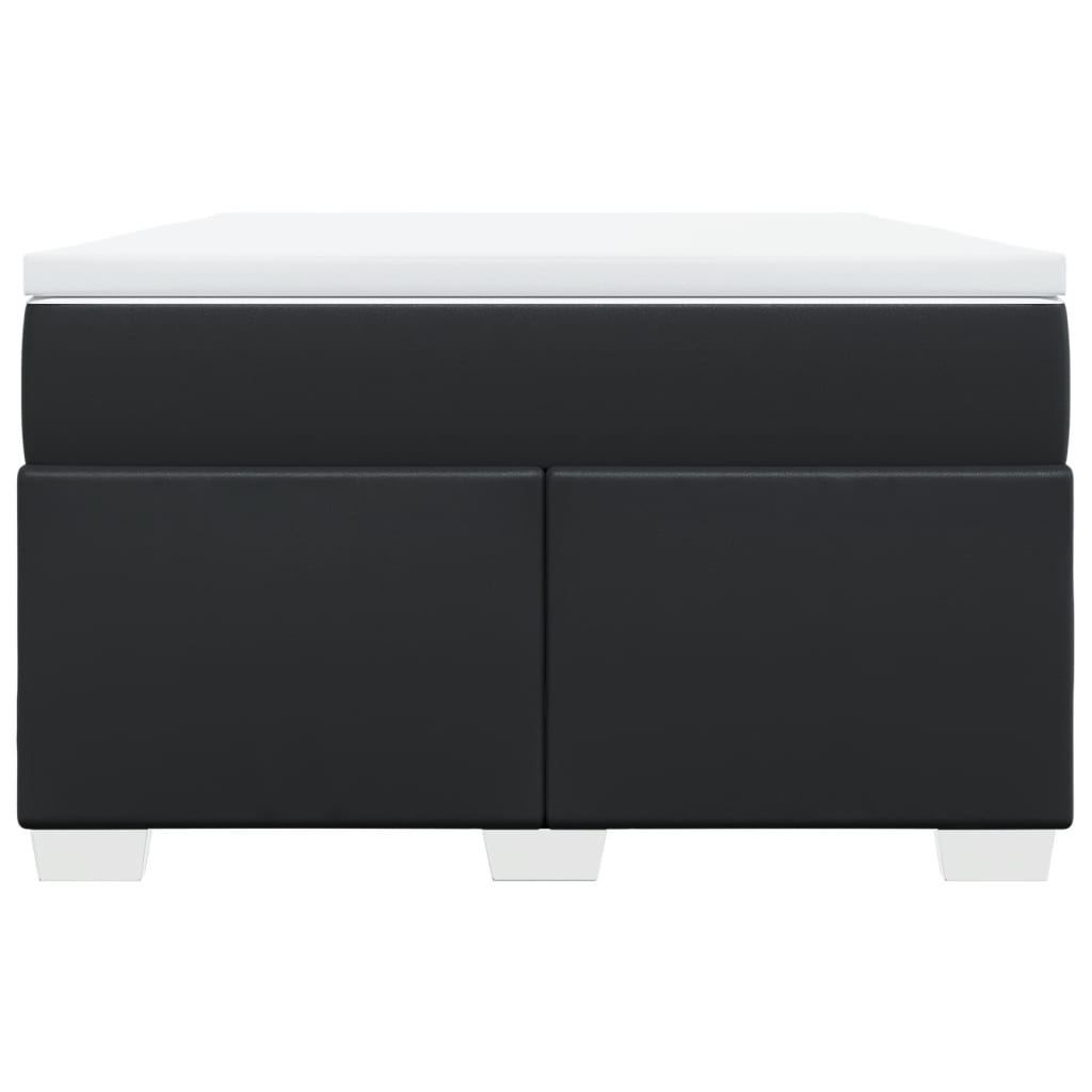 Boxspring met matras kunstleer zwart 120x200 cm is nu te koop bij PeponiXL, paradijselijk wonen!