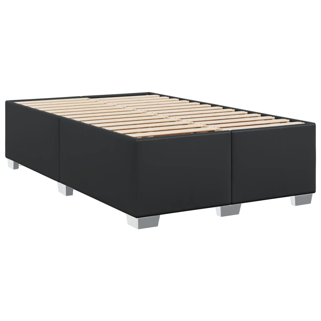 Boxspring met matras kunstleer zwart 120x200 cm is nu te koop bij PeponiXL, paradijselijk wonen!