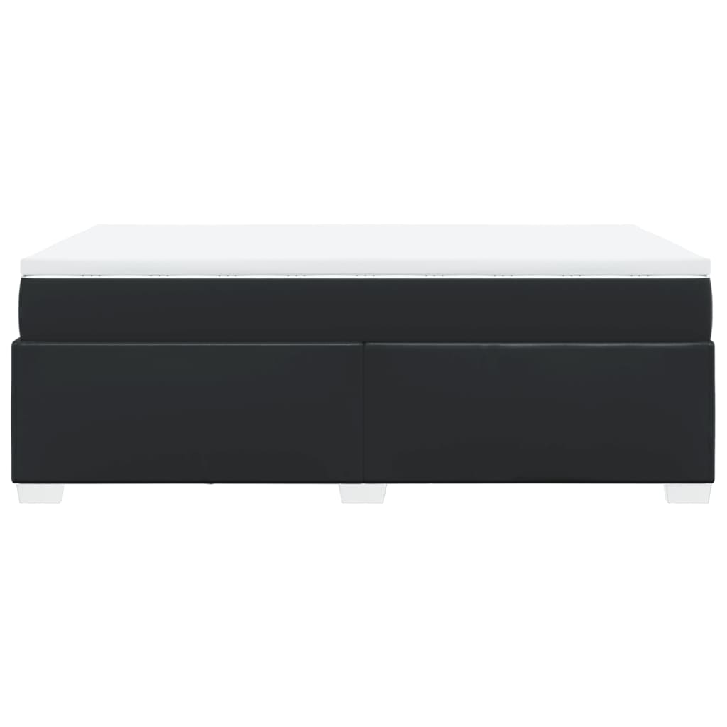 Boxspring met matras kunstleer zwart 120x200 cm is nu te koop bij PeponiXL, paradijselijk wonen!