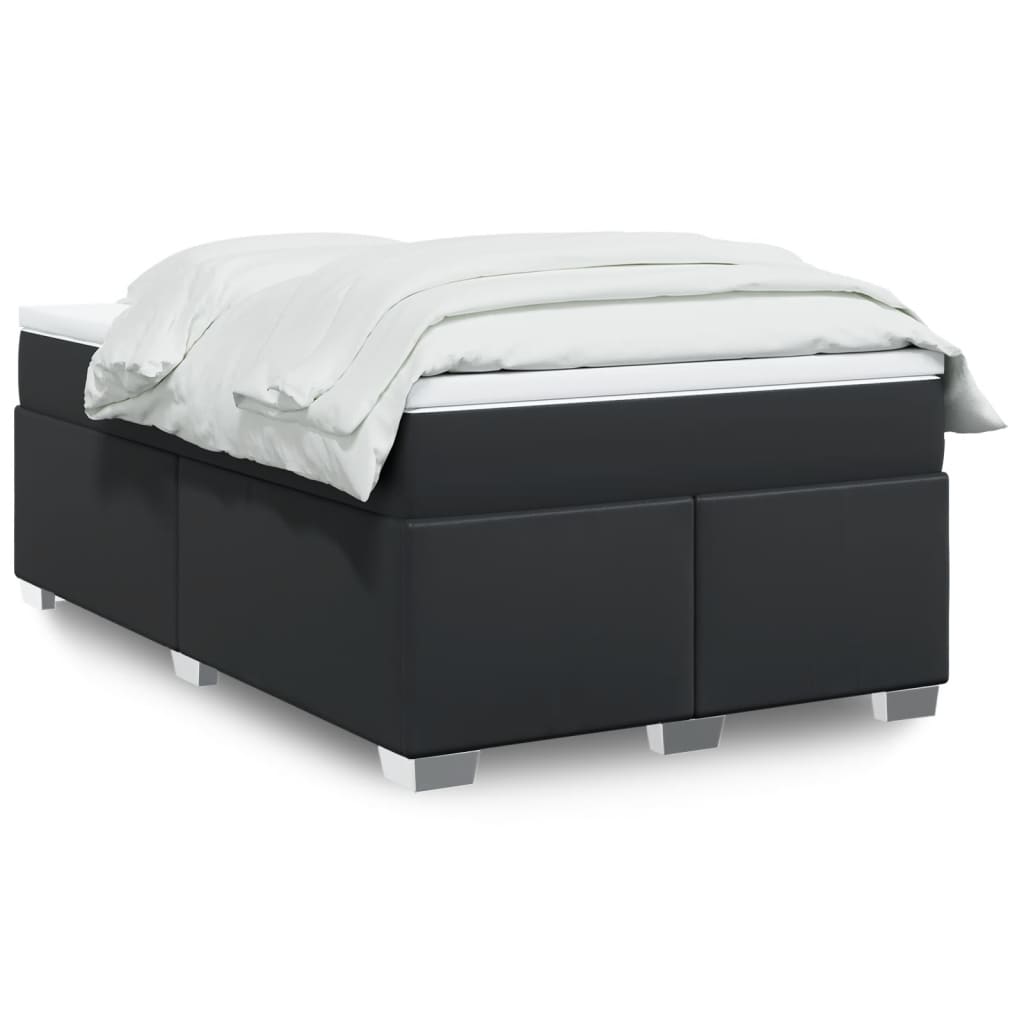 Boxspring met matras kunstleer zwart 120x200 cm is nu te koop bij PeponiXL, paradijselijk wonen!