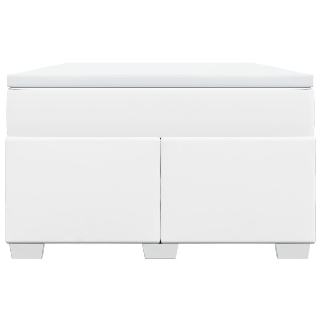Boxspring met matras kunstleer wit 120x200 cm is nu te koop bij PeponiXL, paradijselijk wonen!