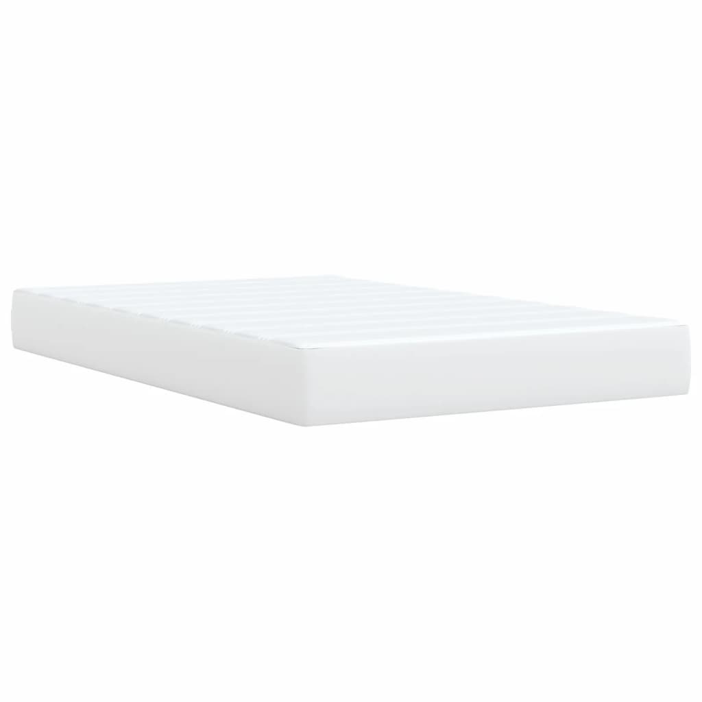 Boxspring met matras kunstleer wit 120x200 cm is nu te koop bij PeponiXL, paradijselijk wonen!