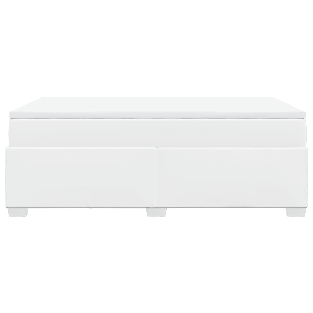 Boxspring met matras kunstleer wit 120x200 cm is nu te koop bij PeponiXL, paradijselijk wonen!