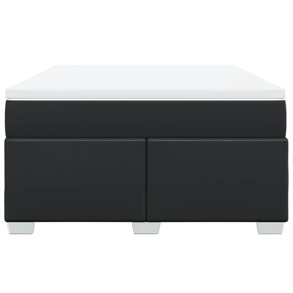 Boxspring met matras kunstleer zwart 140x190 cm is nu te koop bij PeponiXL, paradijselijk wonen!