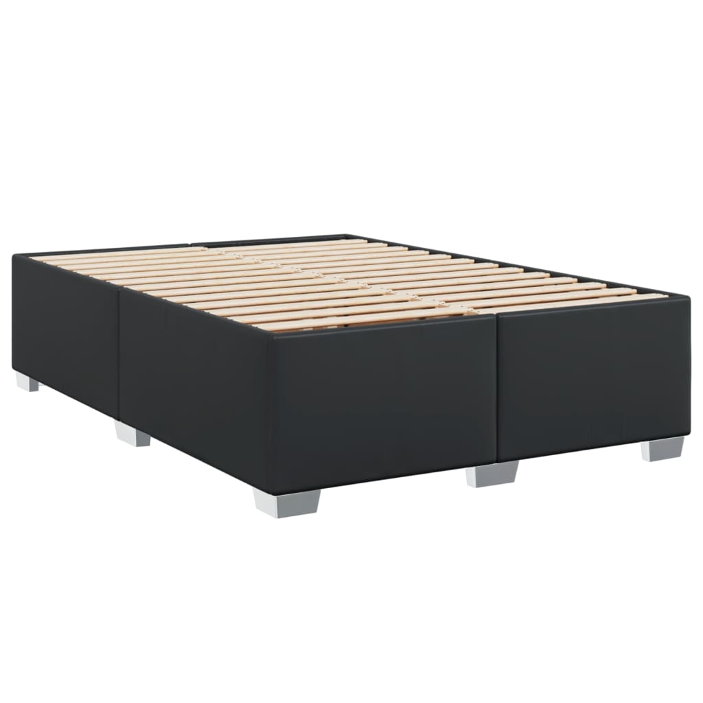 Boxspring met matras kunstleer zwart 140x200 cm is nu te koop bij PeponiXL, paradijselijk wonen!